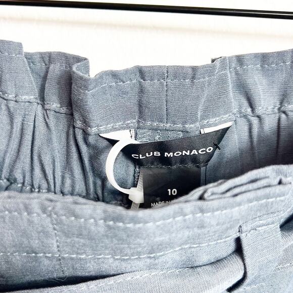 CLUB MONACO HIGH WAISTED BLUE DARCEE SHORTS BRAND NEW SIZE 10 - Picture 4 of 7